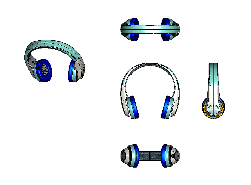 Earphone industrial design appearance design structure design，