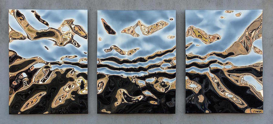 wood，stainless steel，Sculpture，fashion，modern，flow，