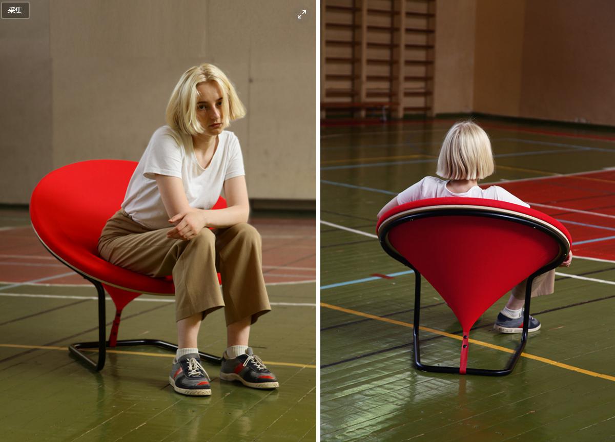 Low saturation，Advanced grey，geometry，line，geometry，Resin and wood，Red dot award，gules，Brain hole design，Simplicity，fashion，chair，Seat design，