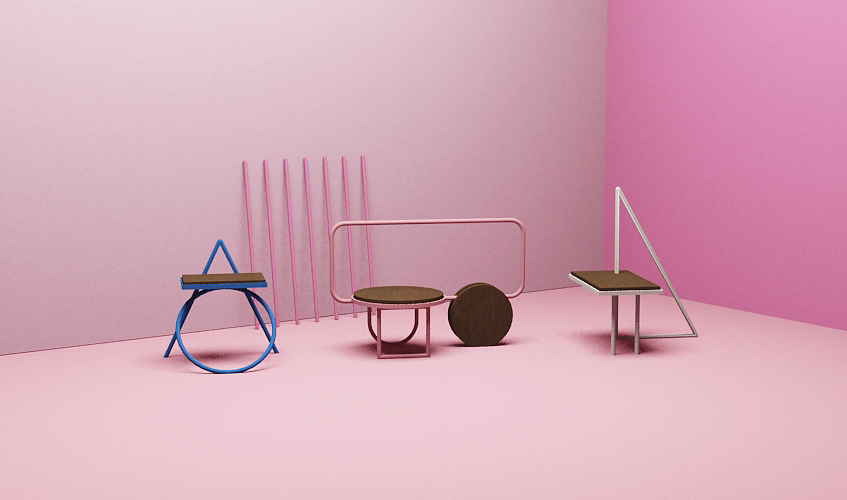 Low saturation，Advanced grey，geometry，line，geometry，Resin and wood，Red dot award，gules，Brain hole design，Simplicity，fashion，chair，Seat design，
