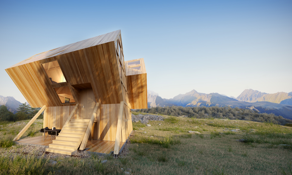 house，wooden ，mountain range，rural，