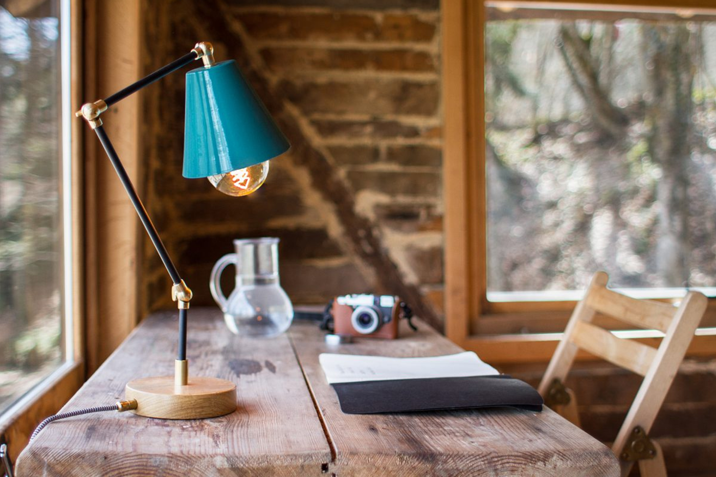 Can be assembled，Desk lamp，Retro，