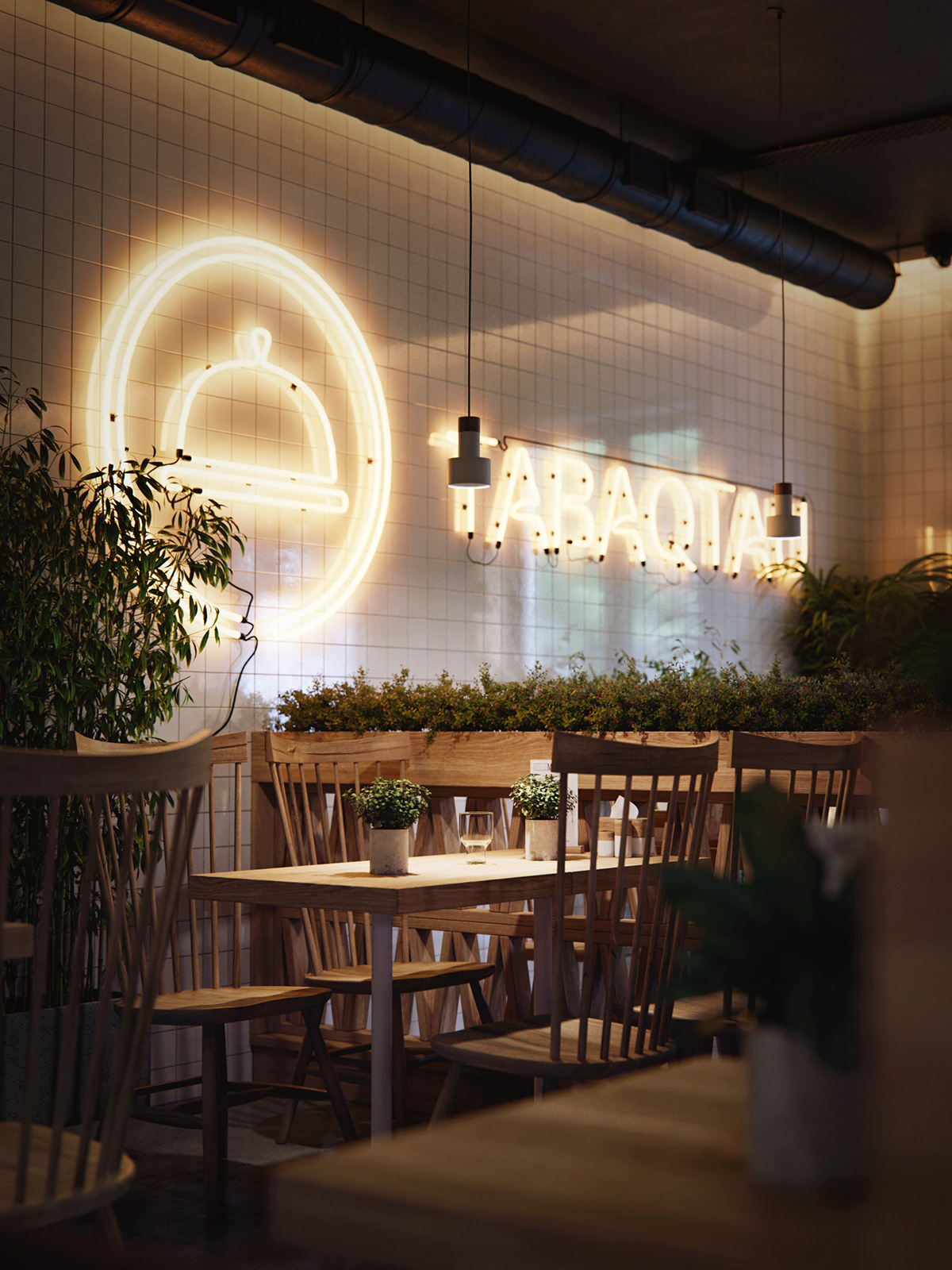 Interior design，restaurant，TABAQTAU，