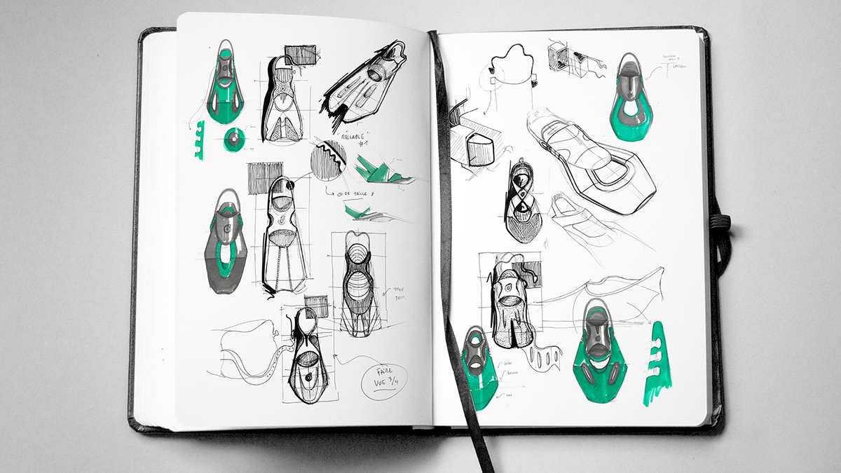 flippers，upper，industrial design，product design，