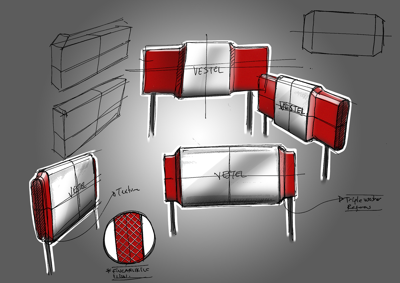 product design，industrial design，Ubee ，ID hand drawn，