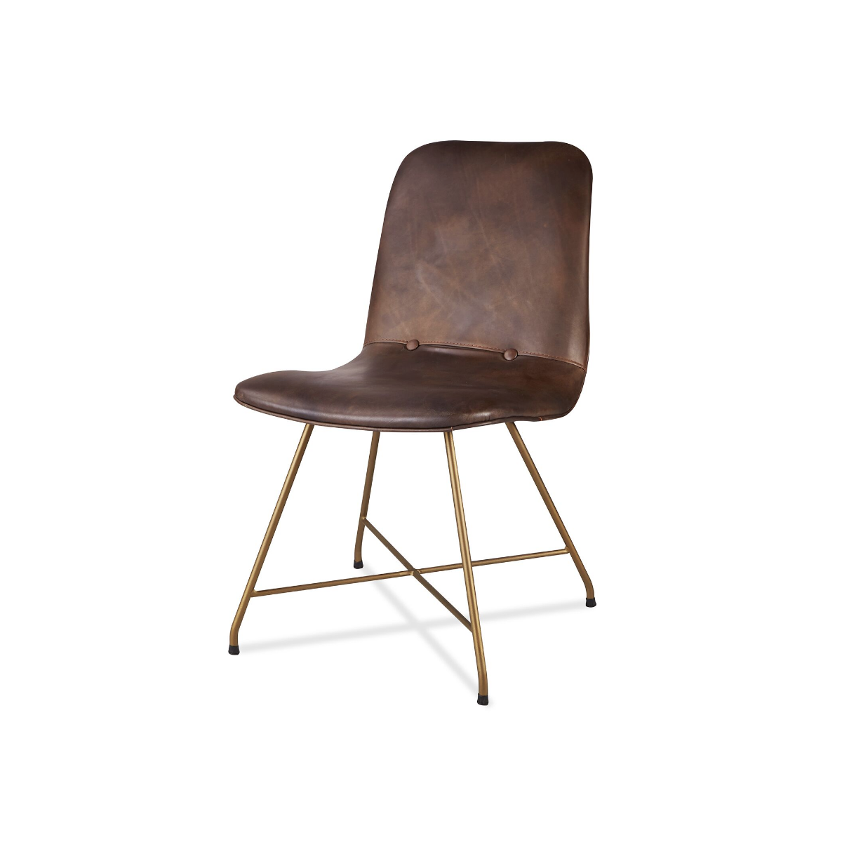 Dining chair，chair，Leatherwear，Metal，yellow，brown，black，industrial design，product design，