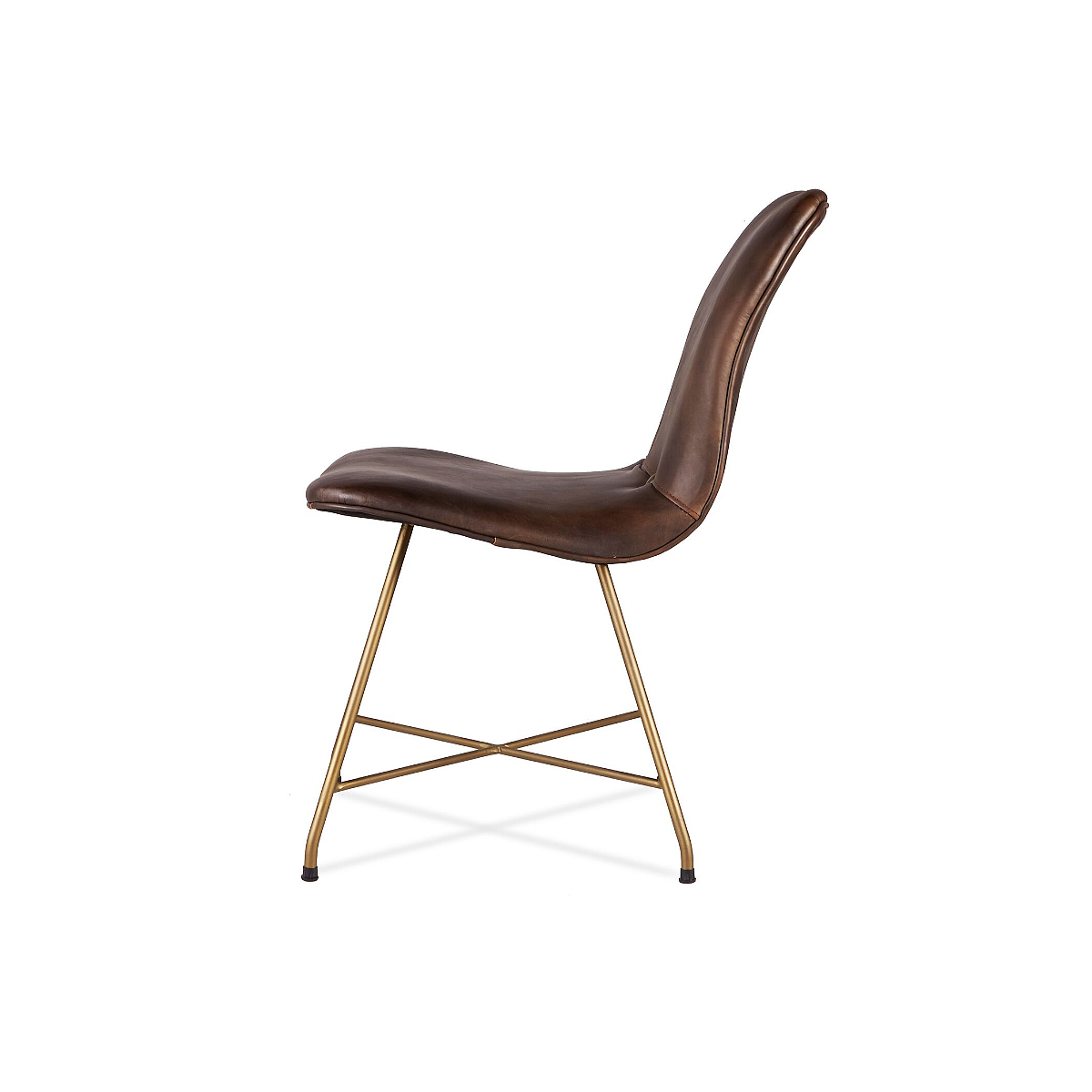 Dining chair，chair，Leatherwear，Metal，yellow，brown，black，industrial design，product design，