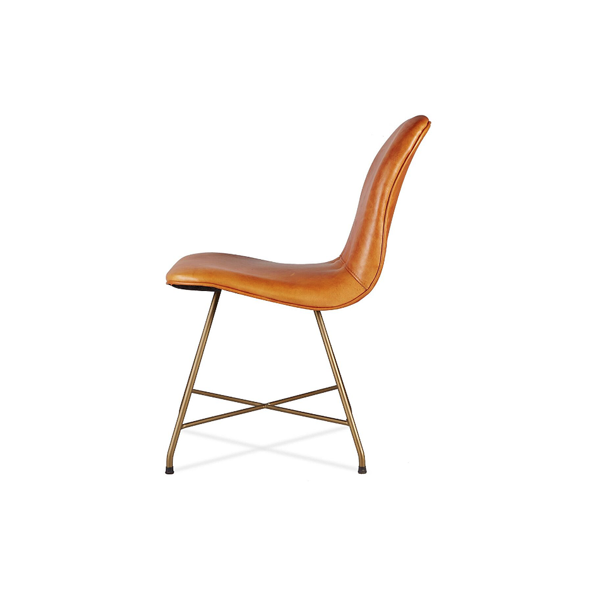 Dining chair，chair，Leatherwear，Metal，yellow，brown，black，industrial design，product design，