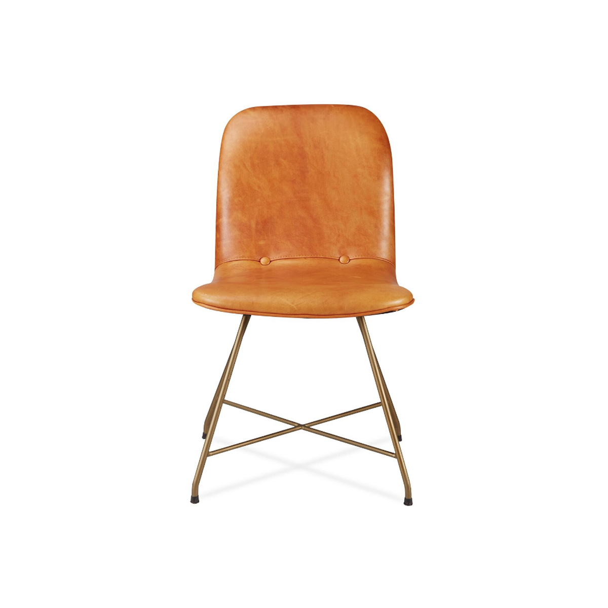 Dining chair，chair，Leatherwear，Metal，yellow，brown，black，industrial design，product design，