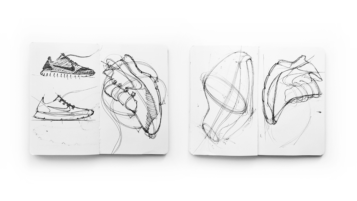 Nike，nike，manuscript，sketch，Running shoes，