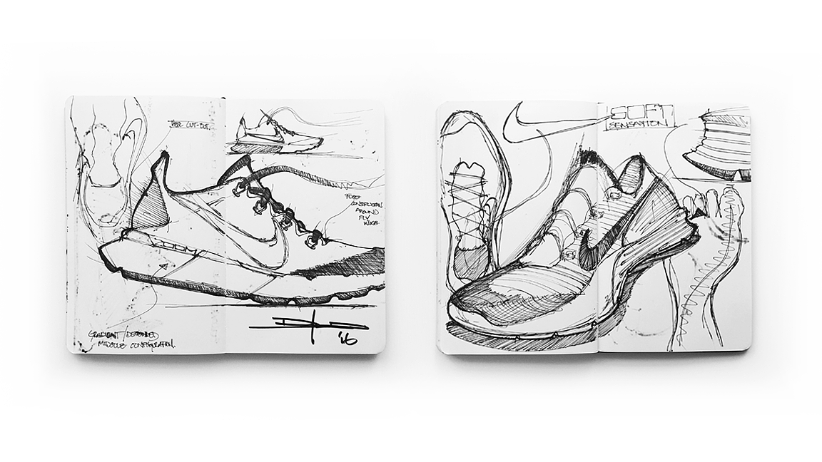 Nike，nike，manuscript，sketch，Running shoes，