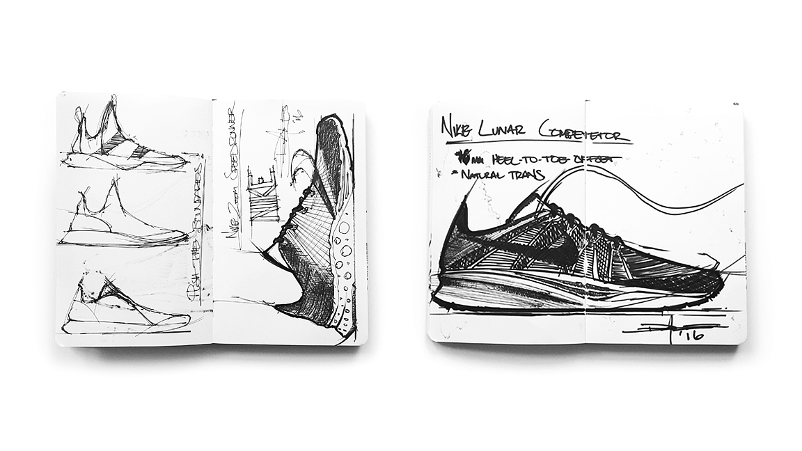 Nike，nike，manuscript，sketch，Running shoes，