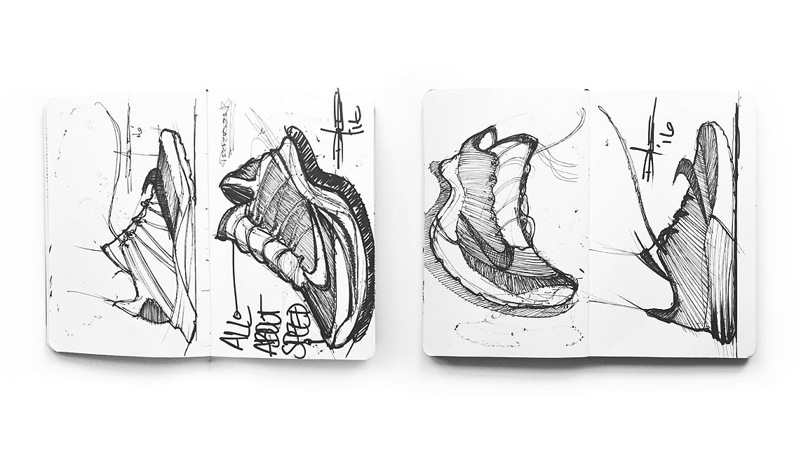 Nike，nike，manuscript，sketch，Running shoes，