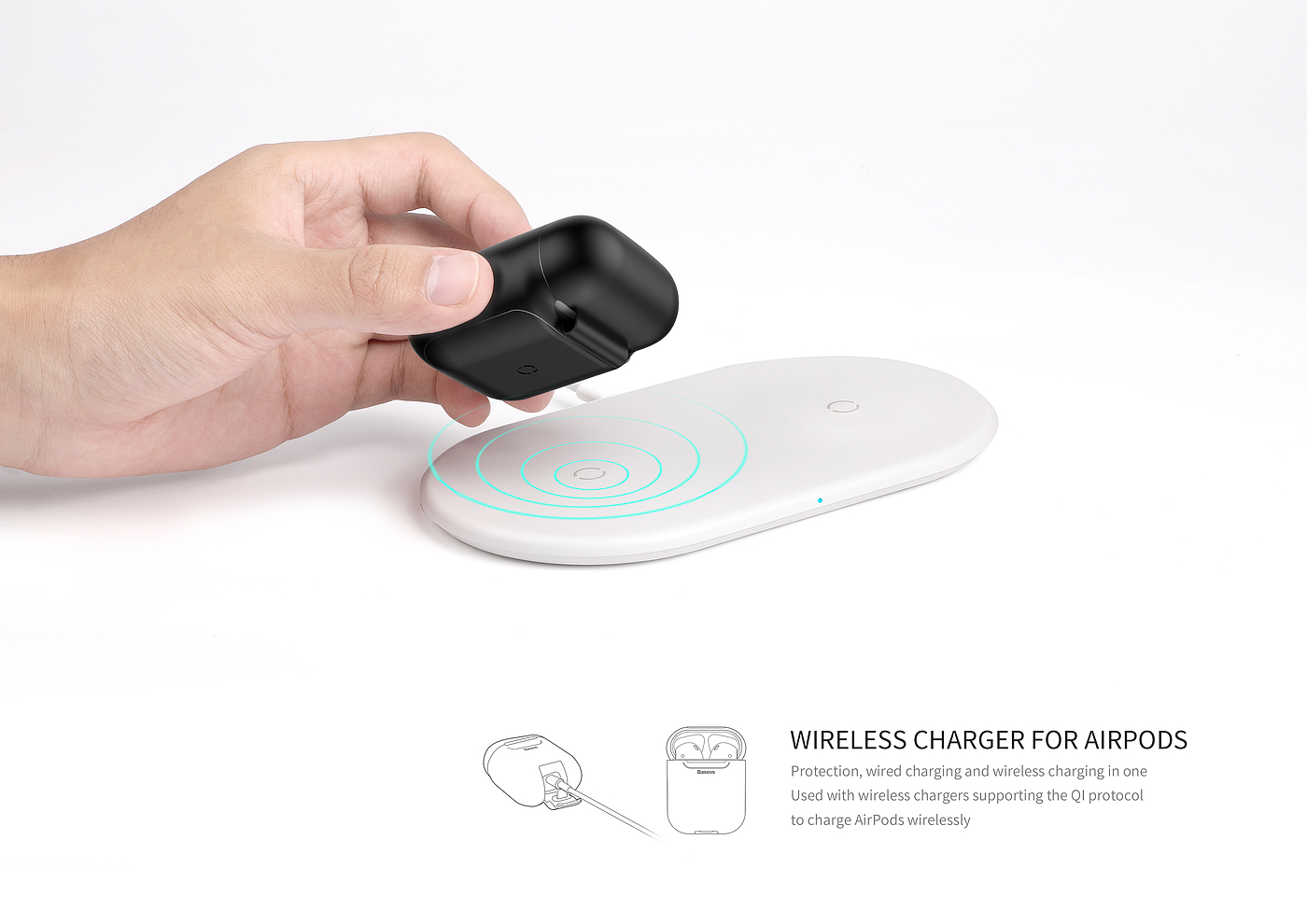 airpods，Wireless charging，Simplicity，smart cover，