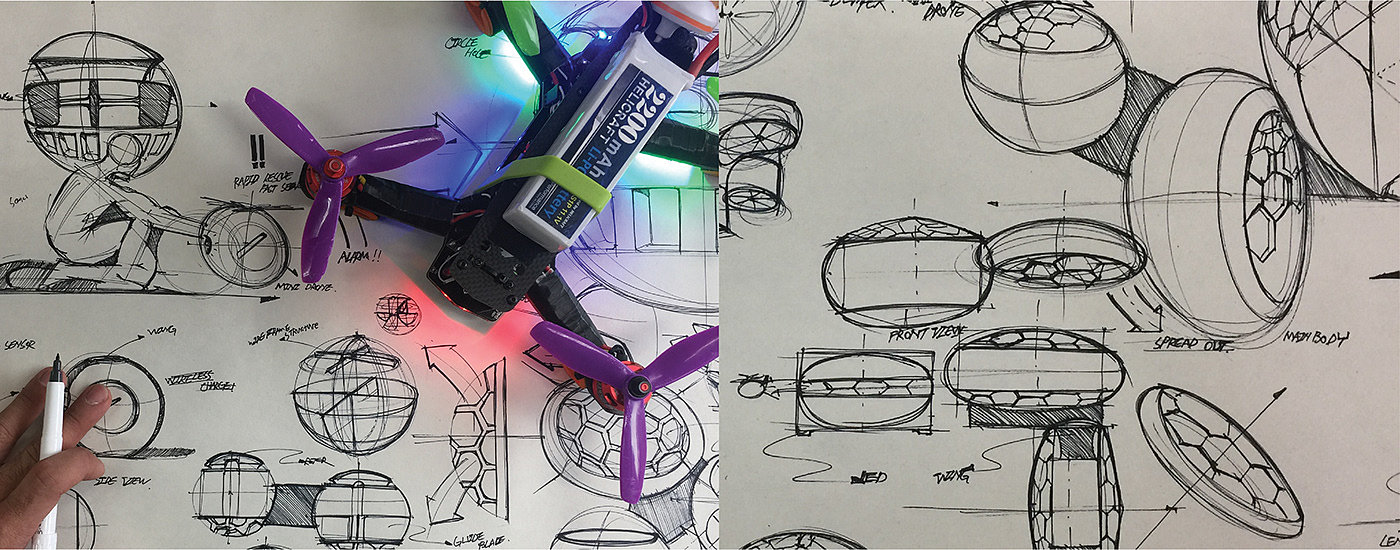 Son of JeongHwan，UAV，gules，intelligence，If design talent award，idea，Pin up Conceptual Design Award，B Drone，disaster，rescue，