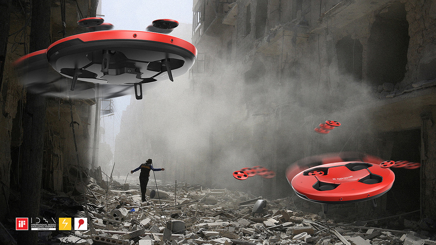 Son of JeongHwan，UAV，gules，intelligence，If design talent award，idea，Pin up Conceptual Design Award，B Drone，disaster，rescue，
