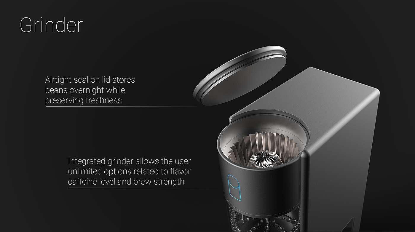 app，fully automatic，Coffee machine，concept，black，Taylor Serra，