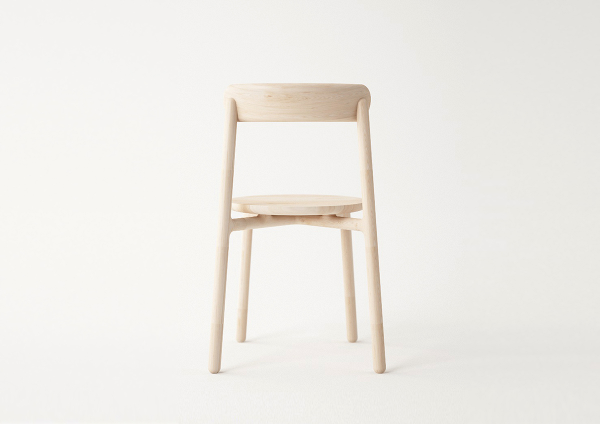 furniture design ，product design，industrial design，oak，Stack，Dining chair，chair，