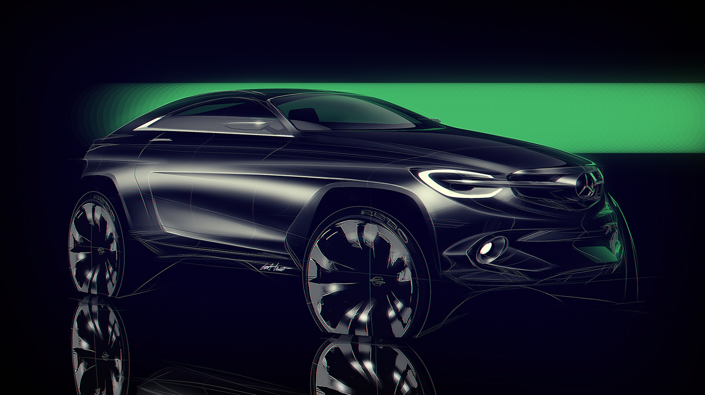 Digital plate，Hand drawn，automobile，