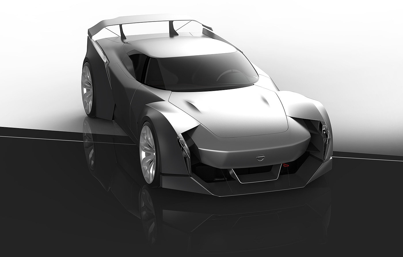 3D modeling，sketch，product design，industrial design，nissan，Sports car，