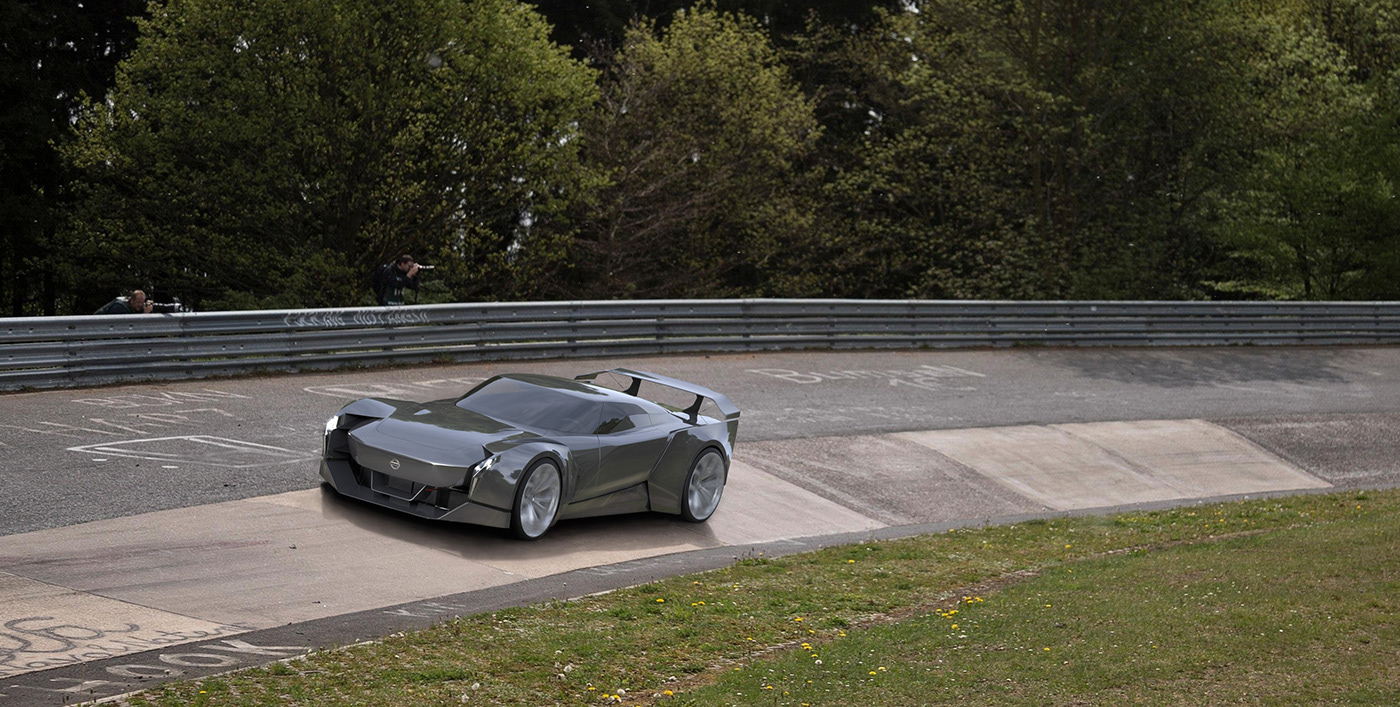 3D modeling，sketch，product design，industrial design，nissan，Sports car，