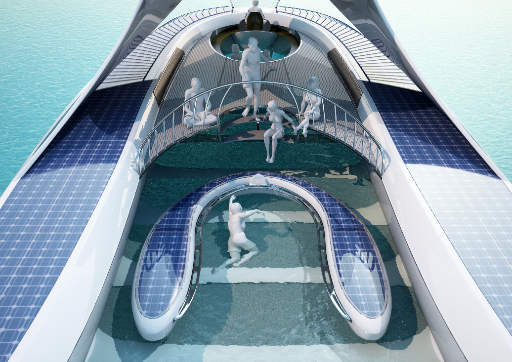 float，yacht，U-shaped design，