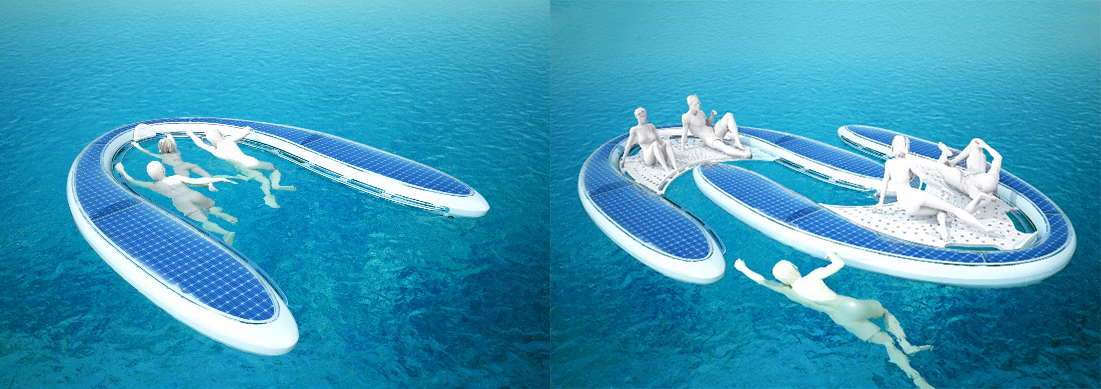 float，yacht，U-shaped design，