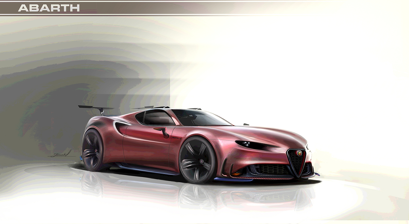 alfa romeo ，Automobile design，conceptual design，