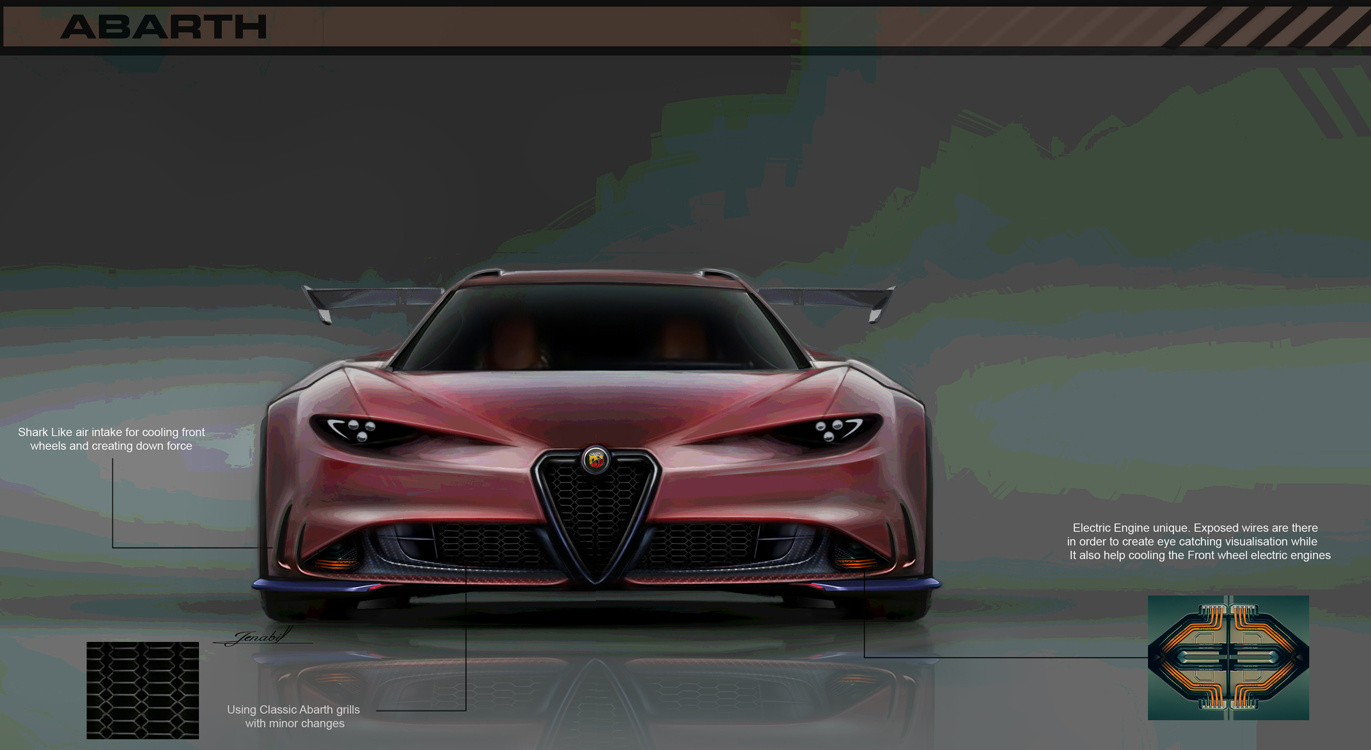 alfa romeo ，Automobile design，conceptual design，