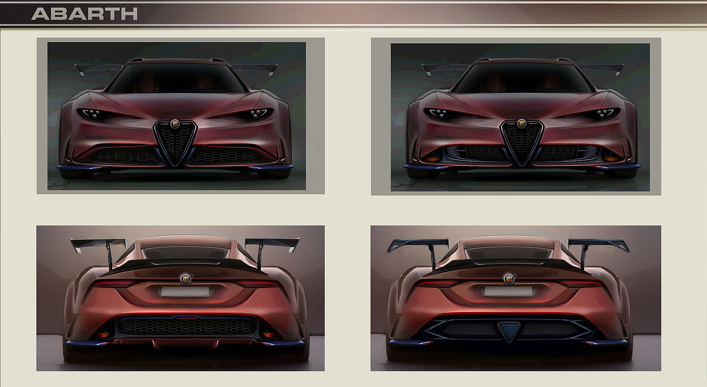 alfa romeo ，Automobile design，conceptual design，