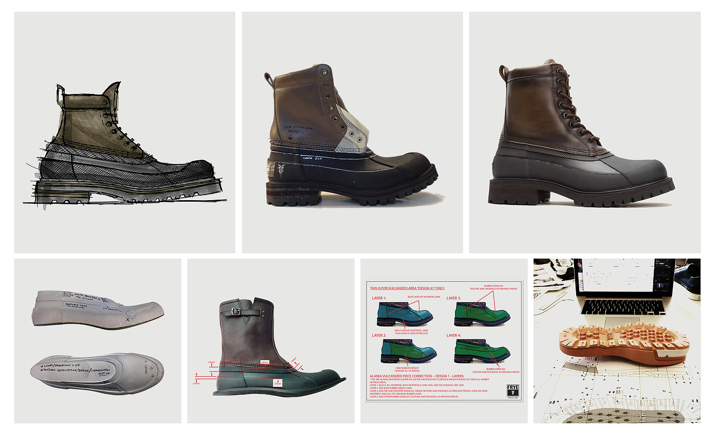 Leather boots，shoes，Martin boot design，Modular design，mould，