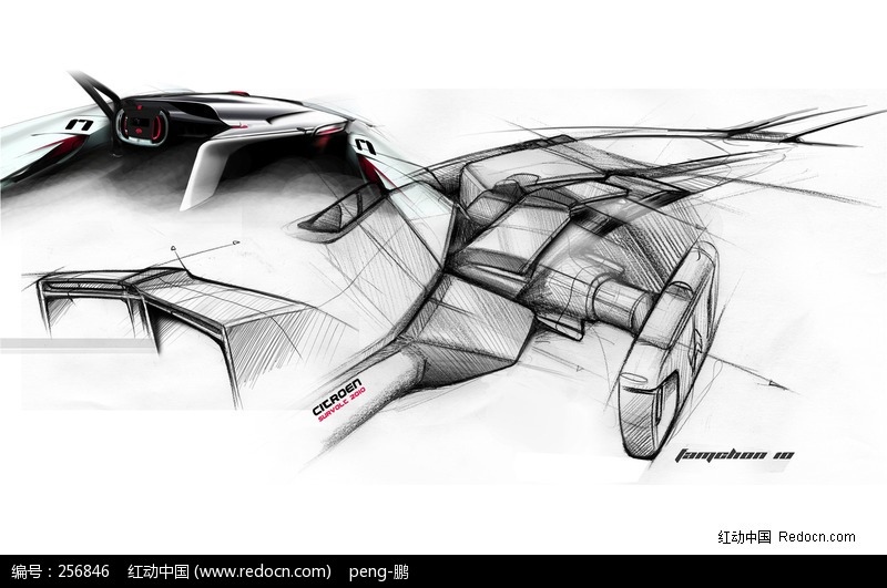 Digital plate，Hand drawn，automobile，