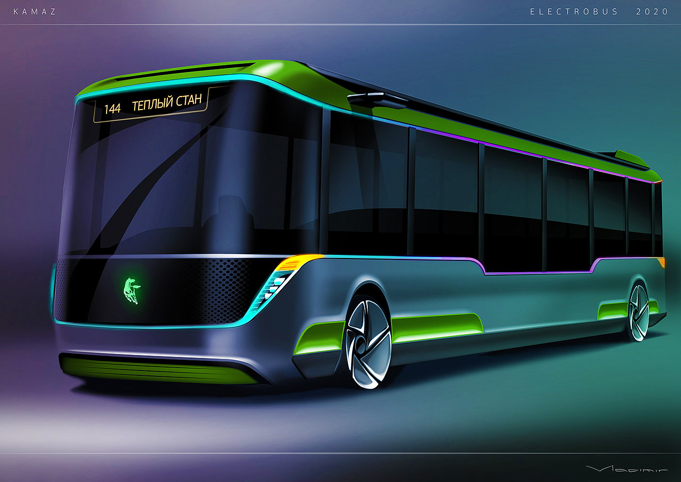 environment protection，draft，bus，Electric，Electric bus，kamaz，concept，traffic，