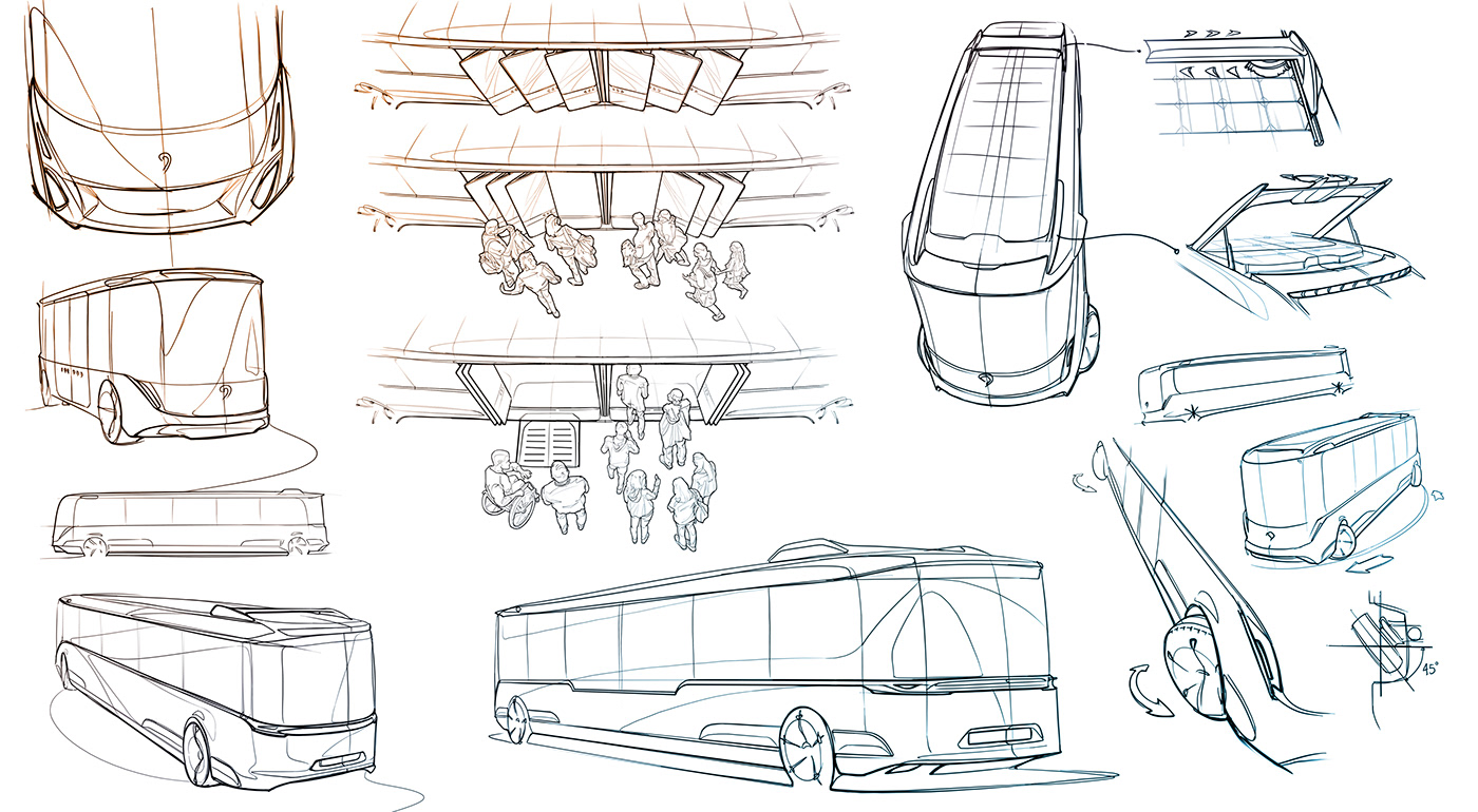 environment protection，draft，bus，Electric，Electric bus，kamaz，concept，traffic，