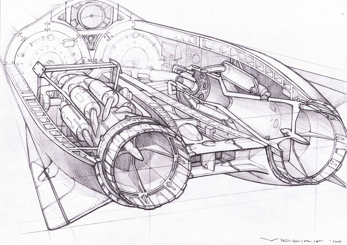 traffic，Underwater，sketch，submarine，concept，