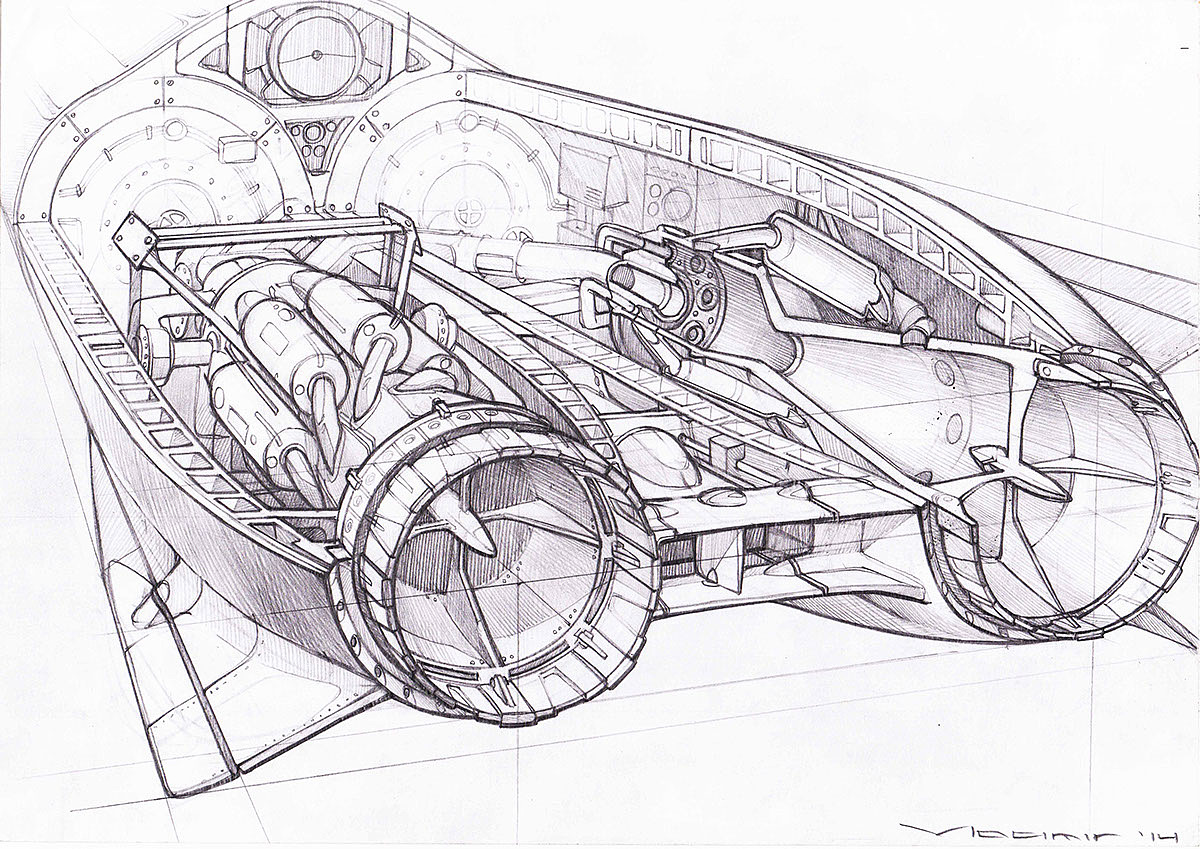 traffic，Underwater，sketch，submarine，concept，