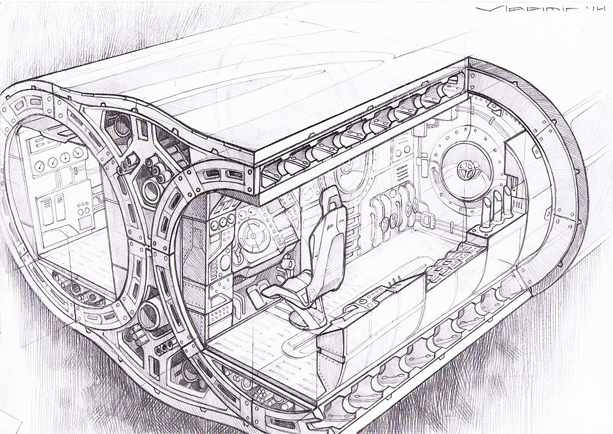 traffic，Underwater，sketch，submarine，concept，