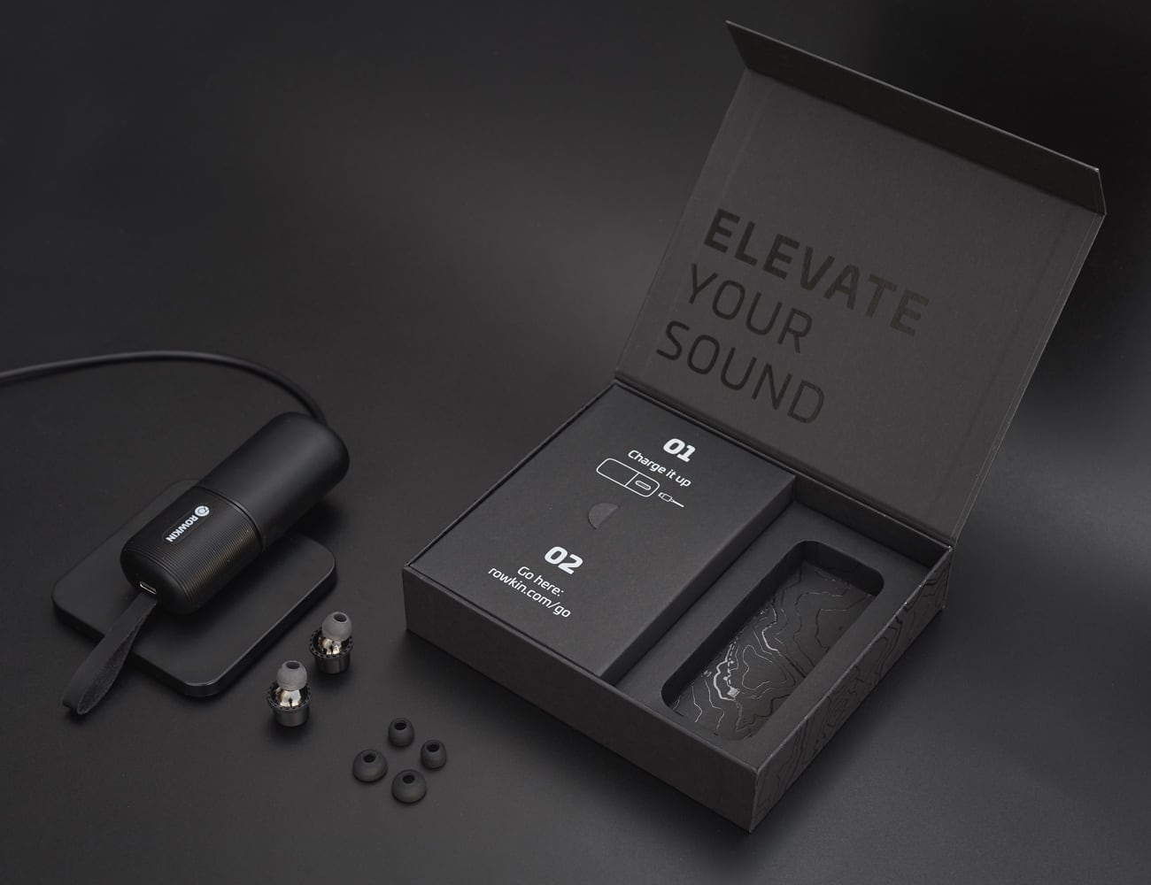 Earplugs，headset，wireless，charge，parts，Rowkin，