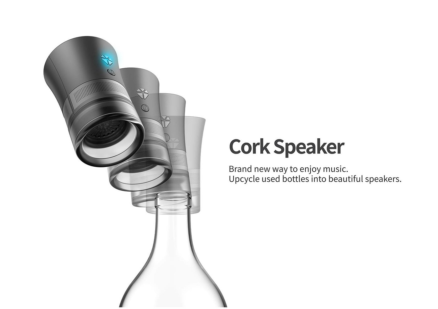 Cork Speaker，2017 red dot award，speaker，The wine bottle，