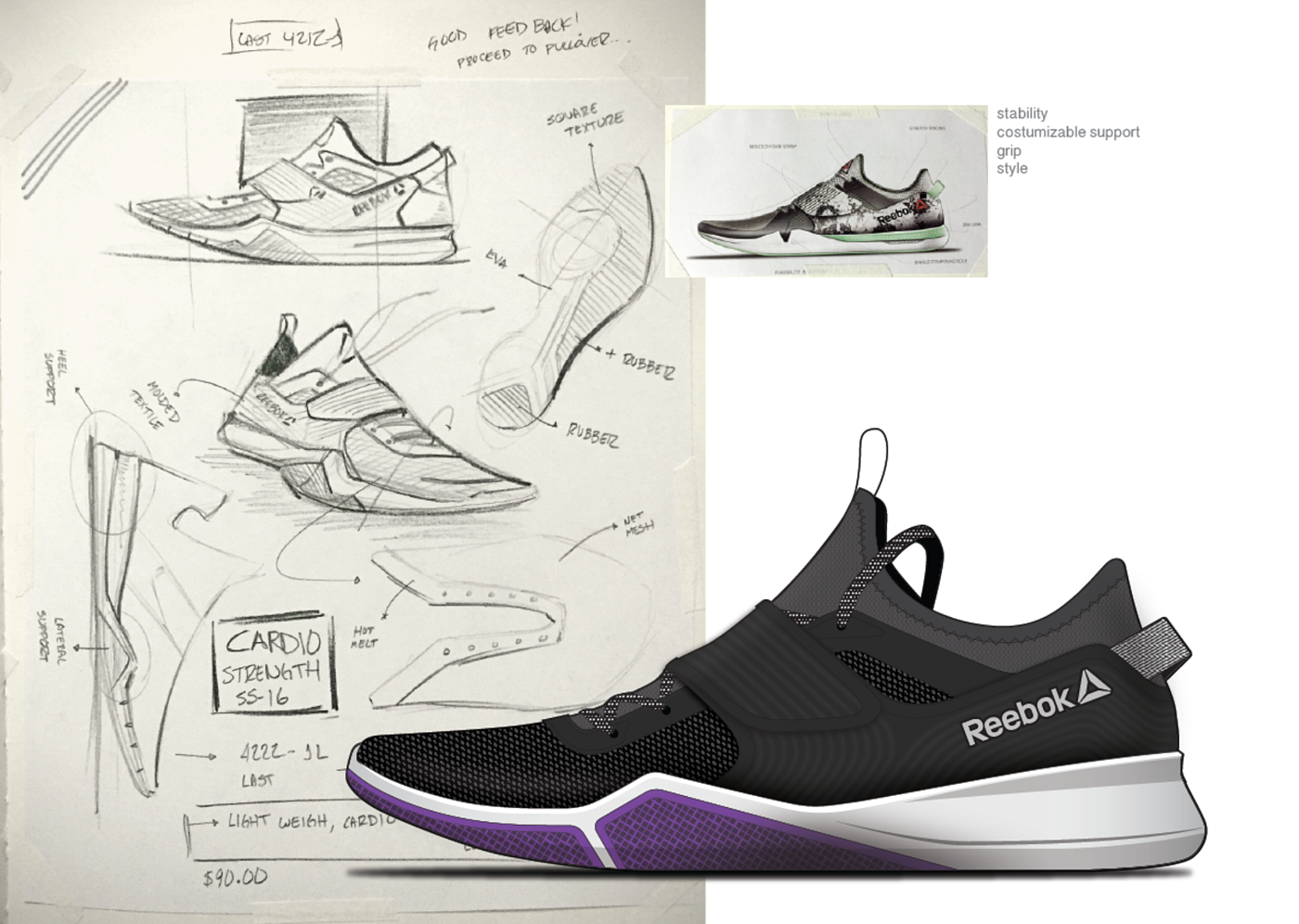 reebok ，Sneaker design，