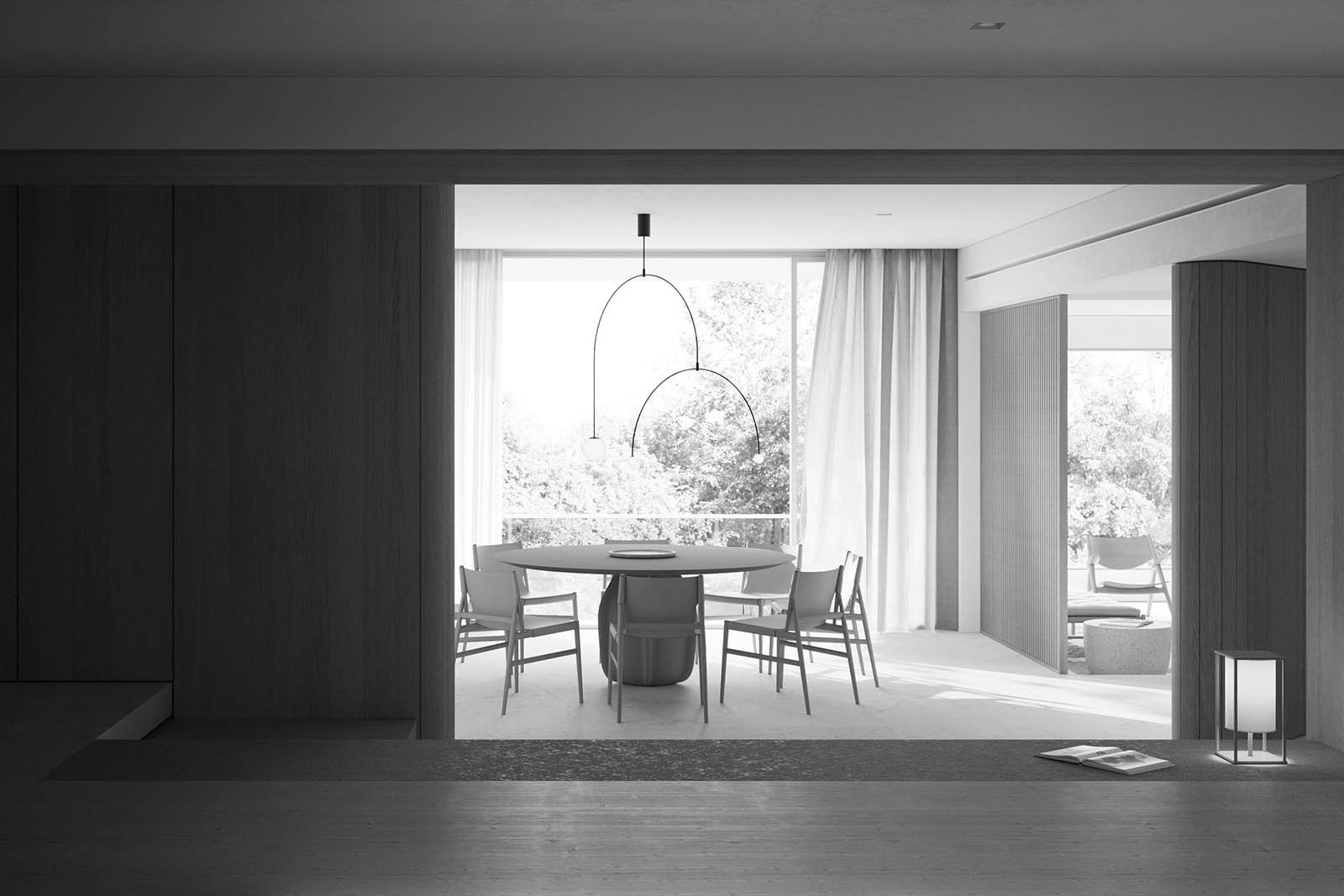 Minimalist，Interior design，Singapore，Sim building，black and white，