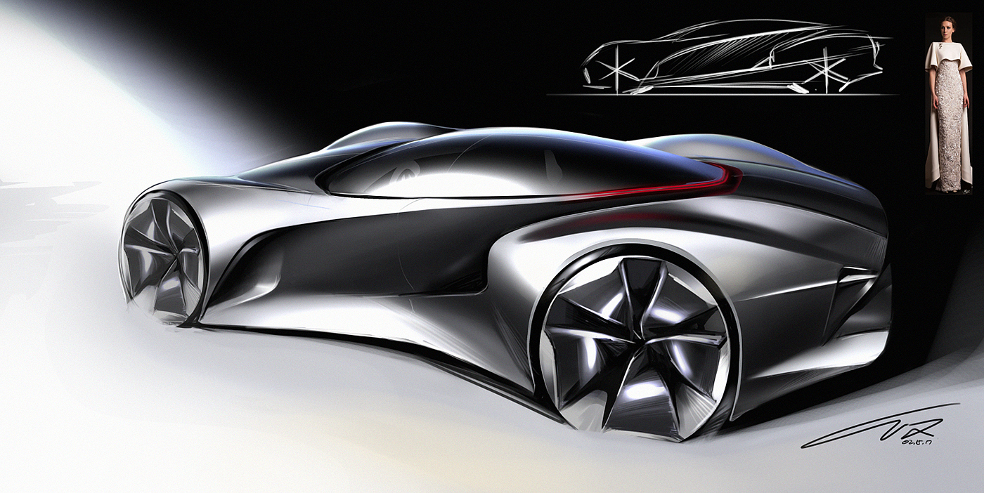 Bionics Design ，automobile，vehicle，Automotive PS，Automobile renderings，