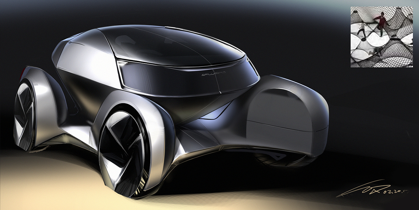 Bionics Design ，automobile，vehicle，Automotive PS，Automobile renderings，
