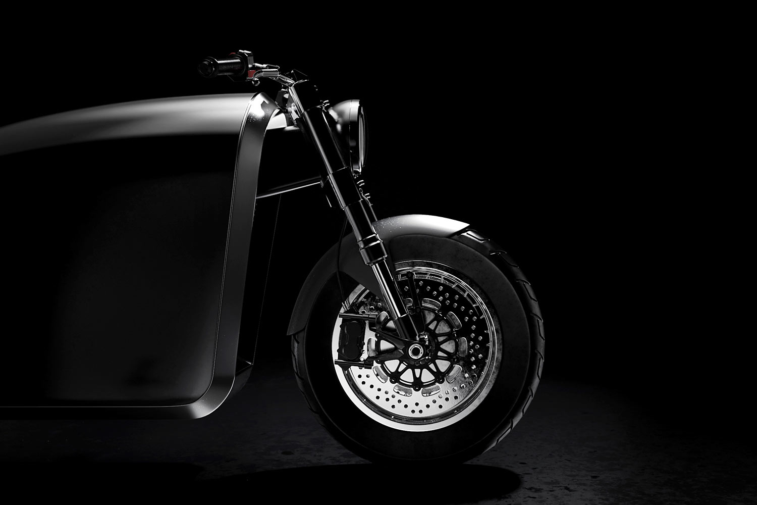 industrial design，black，motorcycle，