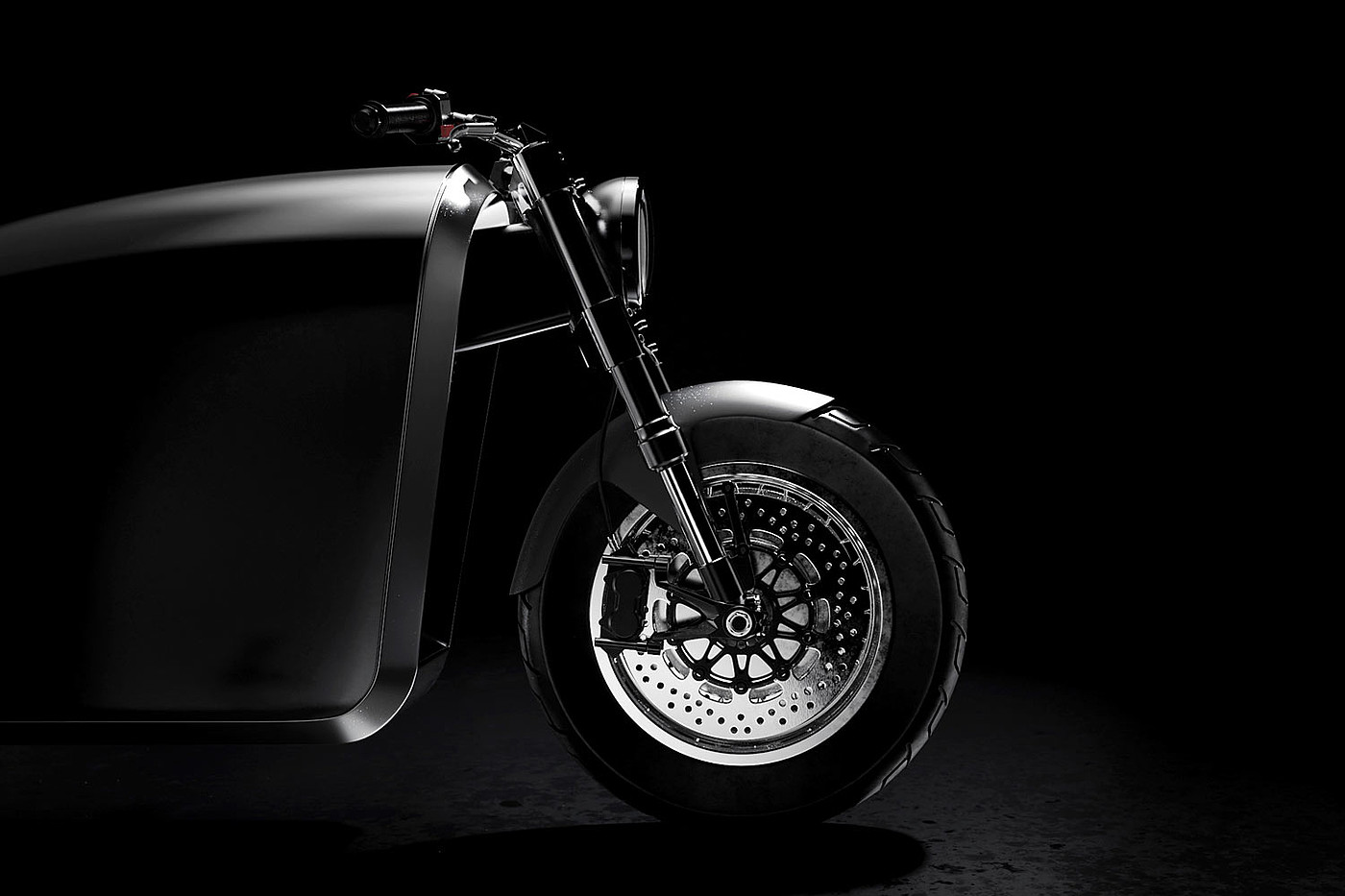 industrial design，black，motorcycle，