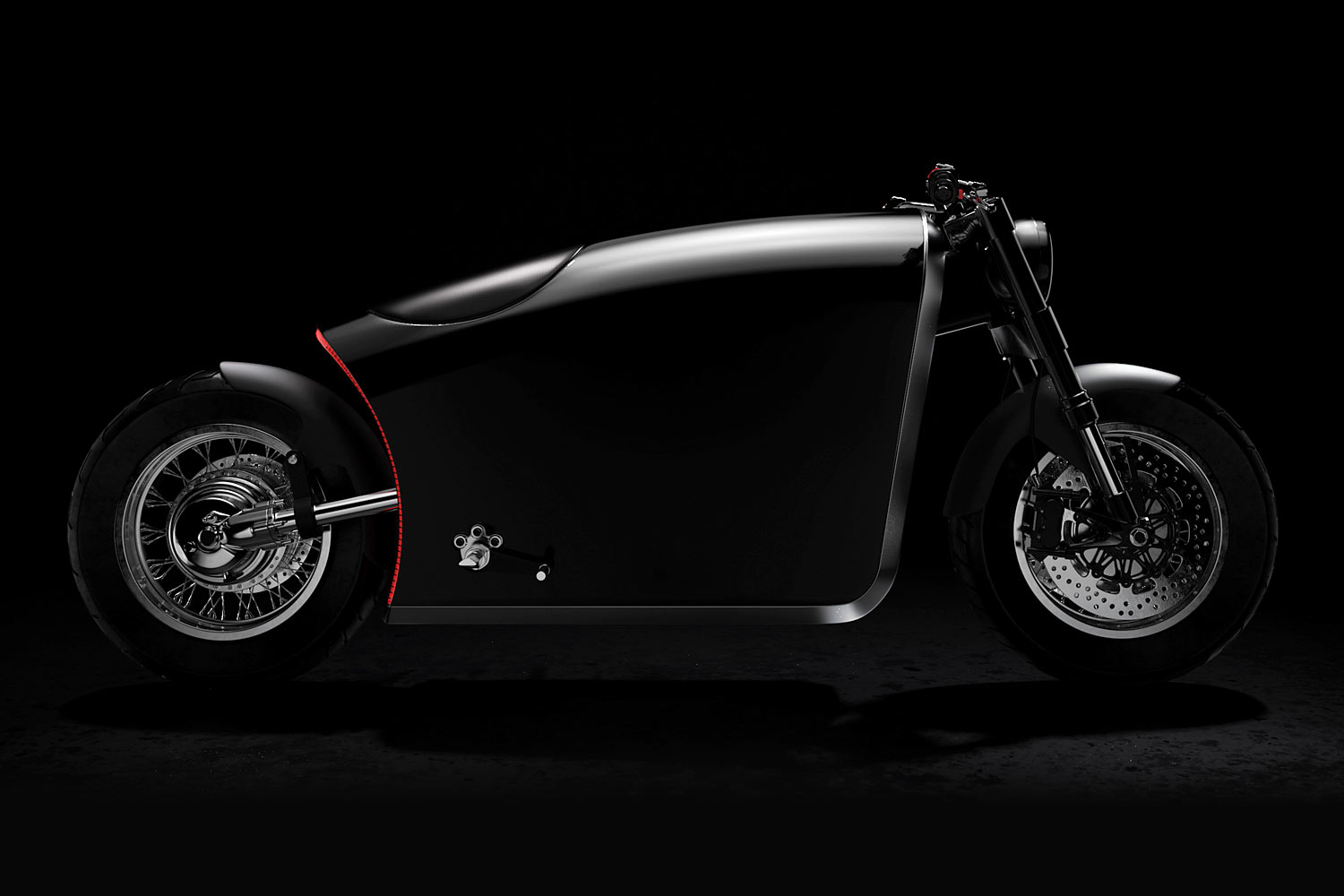industrial design，black，motorcycle，