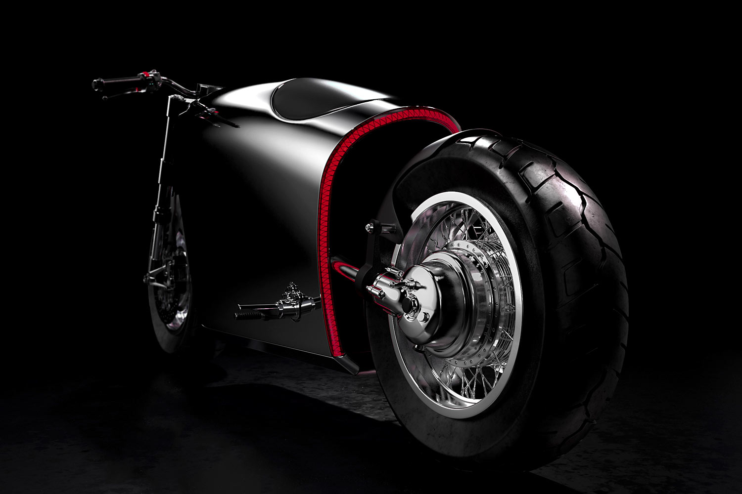 industrial design，black，motorcycle，