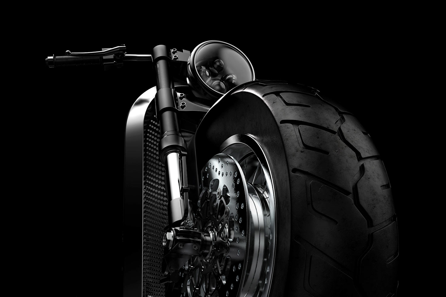 industrial design，black，motorcycle，