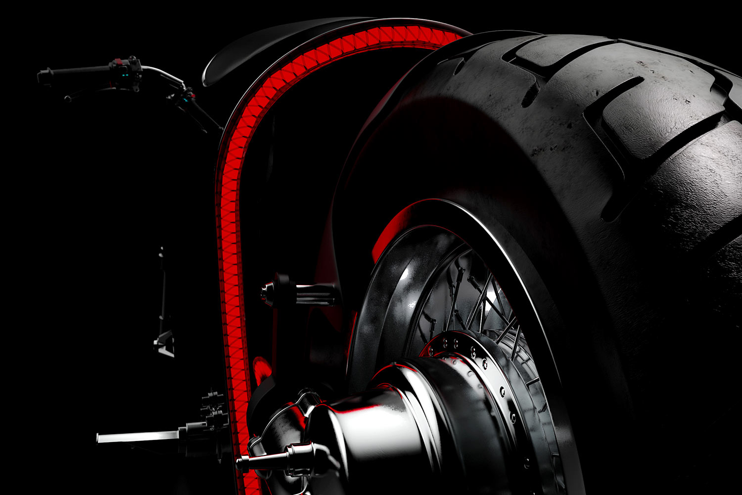 industrial design，black，motorcycle，