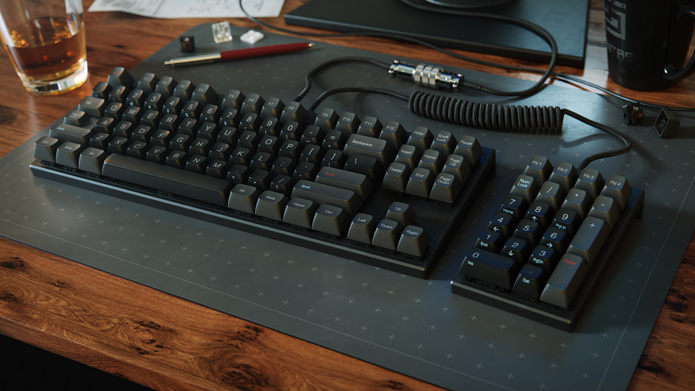 Design，Render，Mechanical keyboard，SLV SA-Keyboard，keyboard，Raphael Rau，
